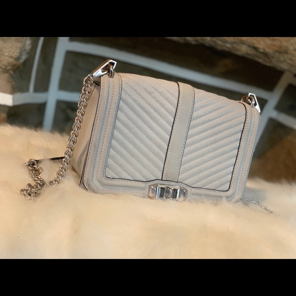 Silver Rebecca Minkoff crossbody bag